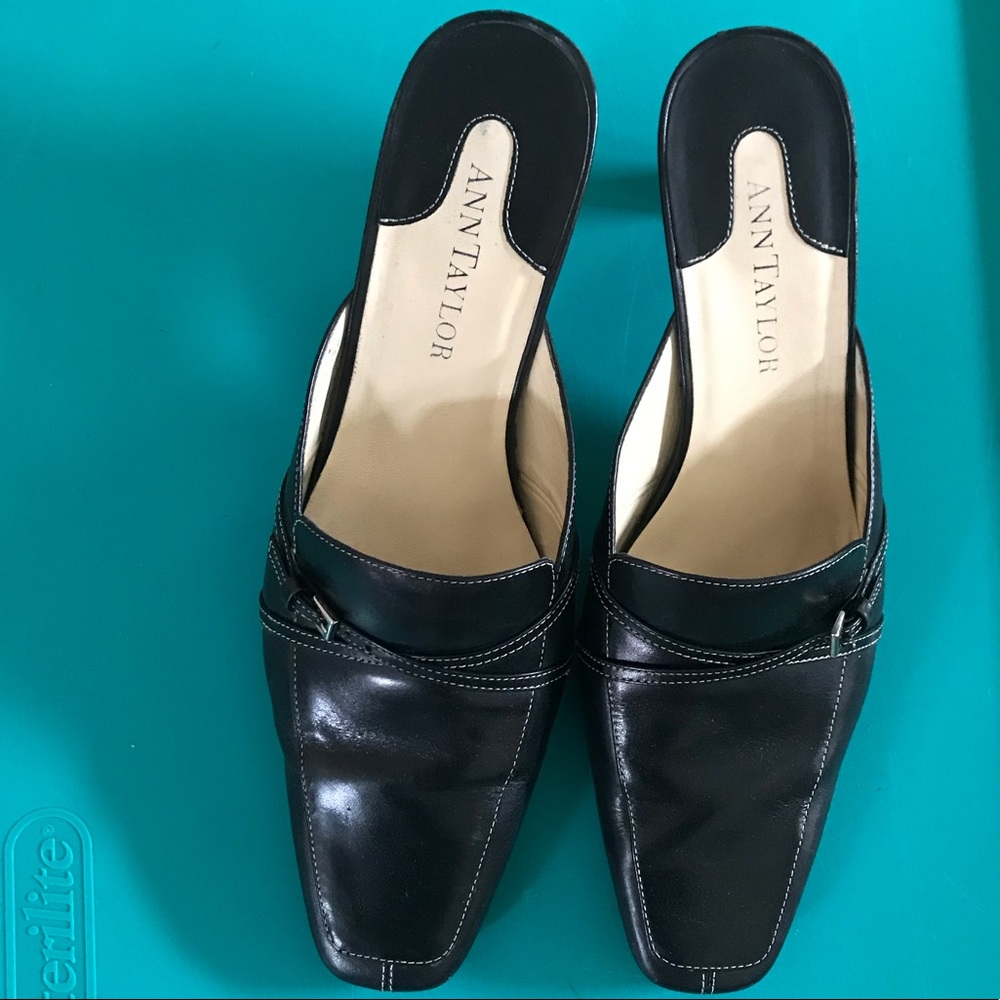 Ann Taylor leather mules